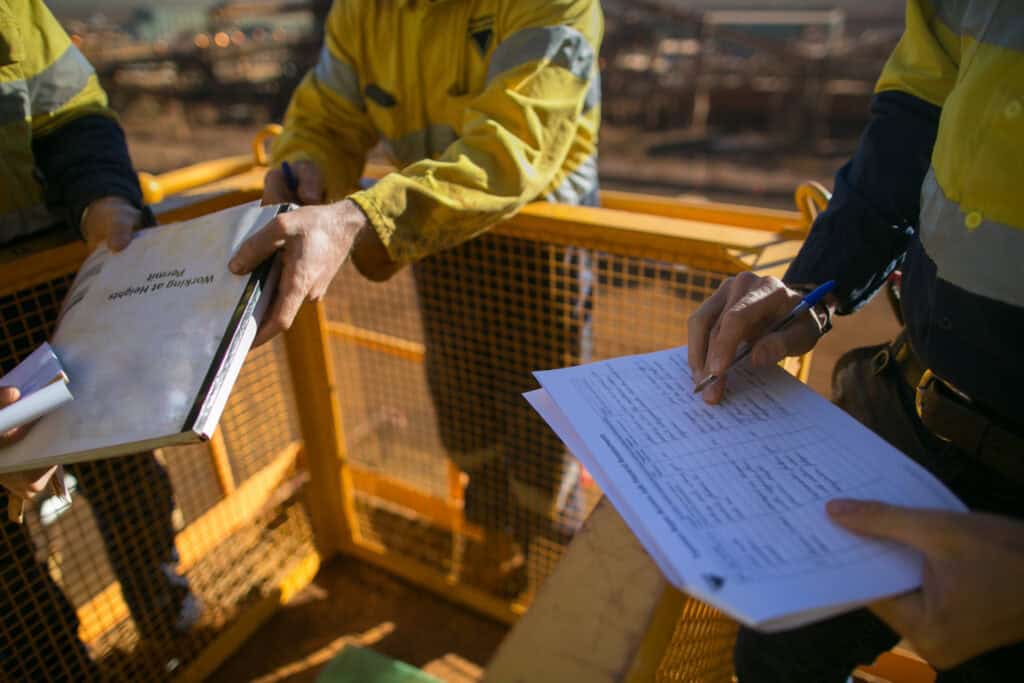 Construction risk assessments and method statements being completed.